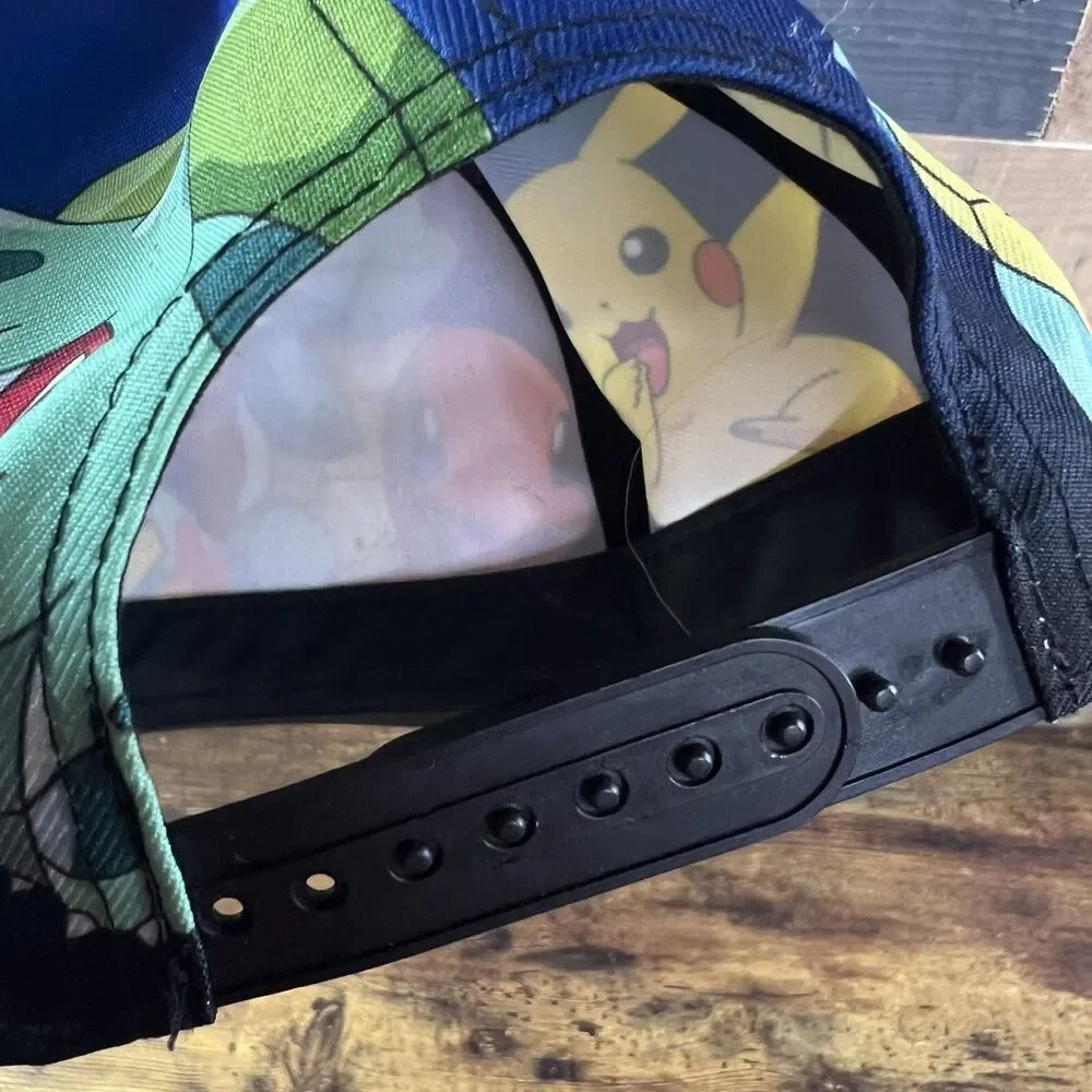 Pokemon Adjustable Snap Back Hat Baseball Cap Pikachu Charmander Squirtle